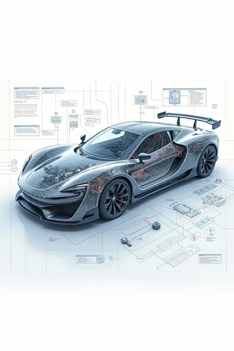 An electrical diagram of a vehicle