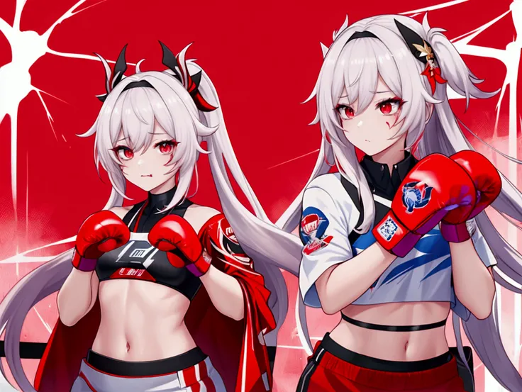 Genshin Impact, GenshinImpact, boxing, Honkai:StarRail, 女子boxing, boxing, Boxing gloves:1.5、UHD, retina, masterpiece, ccurate, anatomically correct, textured skin, super detail, high details, high quality, best quality,  highres icon, 4K, blood covered fac...