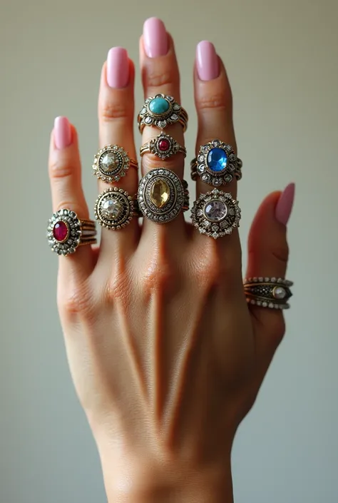 Create a hand , Full of rings