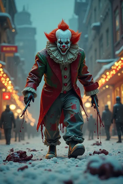 Killer clown at Christmas 