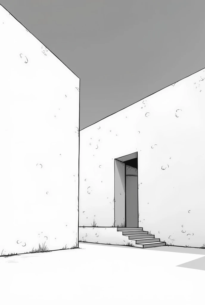 Create white walls black and white comic 