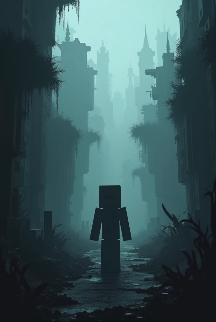 Minecraft Silent Hill style