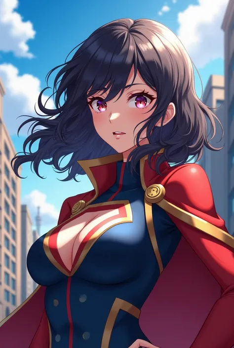 Female character from Boku no Hero Academia with wavy hair 