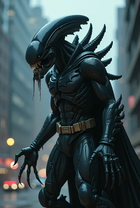 Xenomorph fused with Batman 