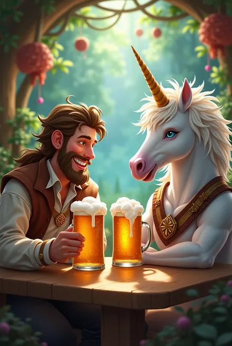 Gyula has a beer with a unicorn ponicica