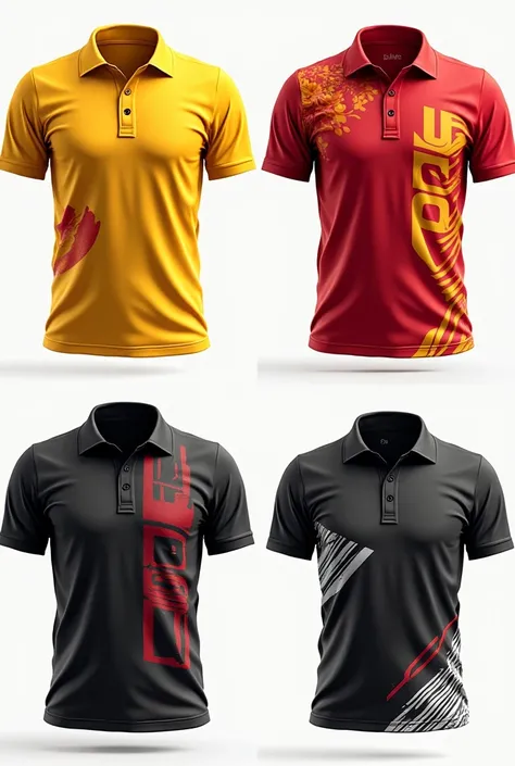  Generate a series of vector designs suitable for DTF sublimation on t-shirts of different colors  (yellow, red,  black and white).  Designs must be easy to sublimate and adapt to both genres  (Male and female).  The designs can vary ,  polos and some must...