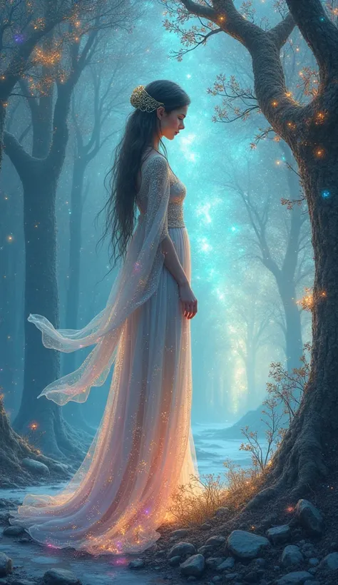  Enchanted Wanderer

Only you can remember
This past life dance
What is given to you to fulfill

Professional art with colored pencils, filigree careful drawing of small details and contours, soft light, glitter. A highly detailed and realistic depiction b...