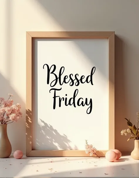 Draw a board that says blessed Friday