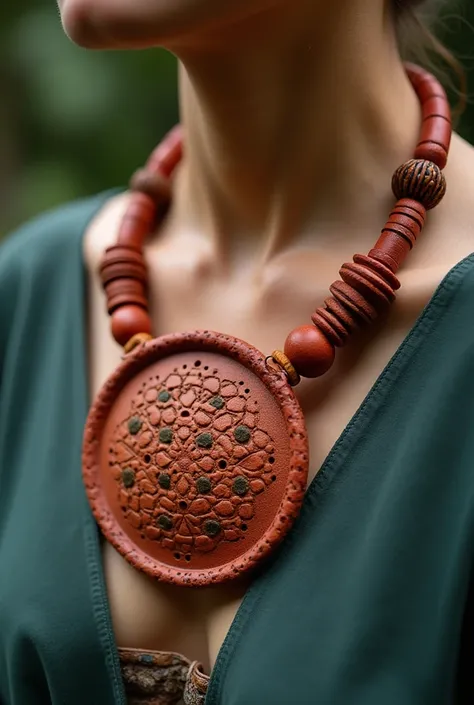 Terracotta Necklace Inspired by Sathorn Flowers in Nakhon Ratchasima
