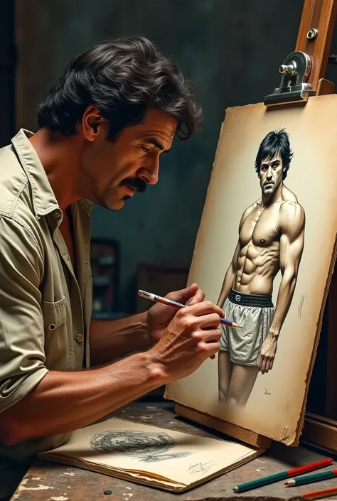 Faz O Sylvester Stallone Desenhando O Rocky Balboa 1976