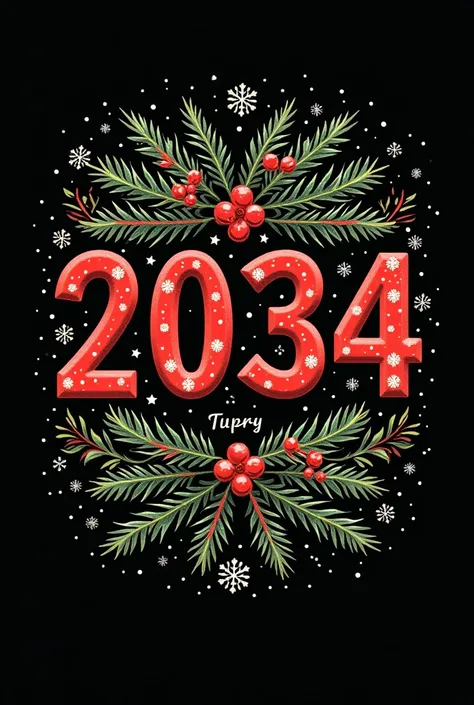  Nice design for black t-shirt,  with Christmas design, Have the number 2024 and say Merry Christmas , And let it be for the big family