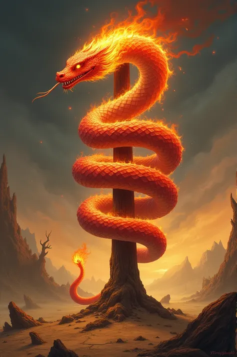 Make yourself a fiery snake and put it on a pole