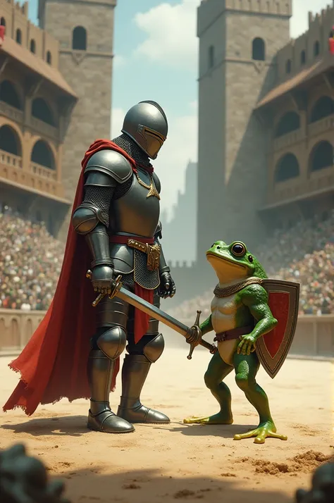 The Knight Frog Alliance ,  will fight against other frogs in the arena