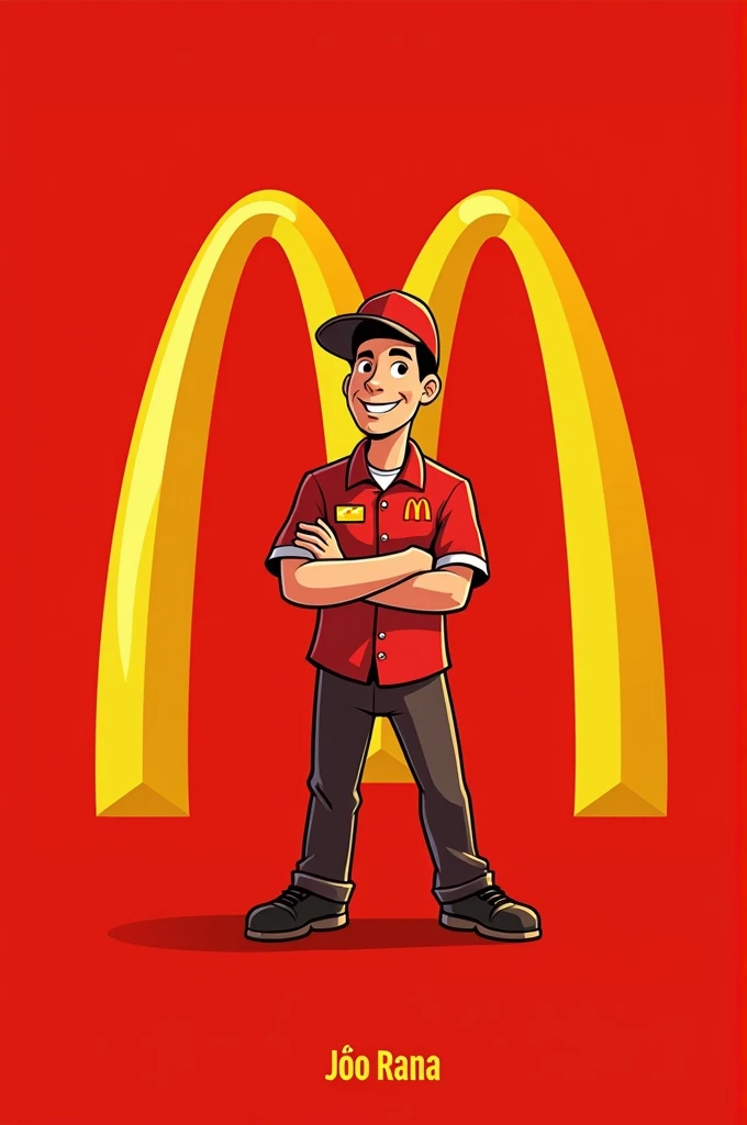  Logo with my name João Rana , McDonalds employee  