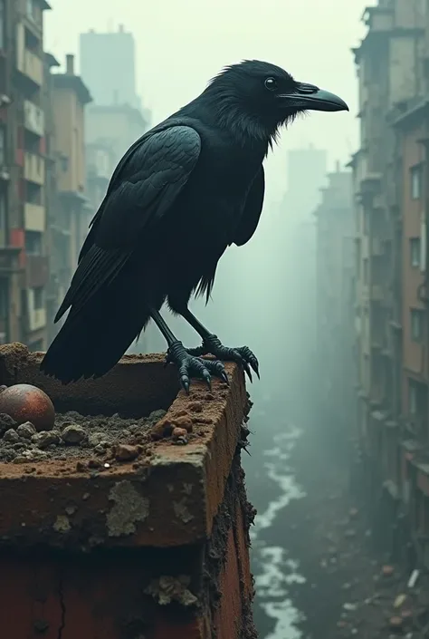 **Crow**

A vast cavity like a shark’s mouth is wide open,  
It devours the leather machine with its fiery tongue,  
Rusty iron under the scorching sun,  
The sound of trees cracking as they break in the buildings,  
A pair of crows wings burnt by the sun ...