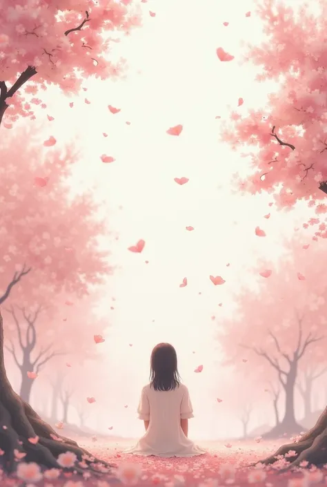 Make time on a cherry blossom background 