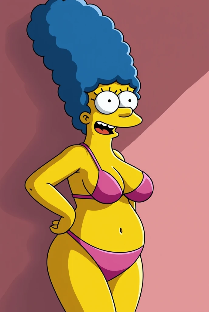 Marge Simpson with big breasts and no clothes and no underwear
