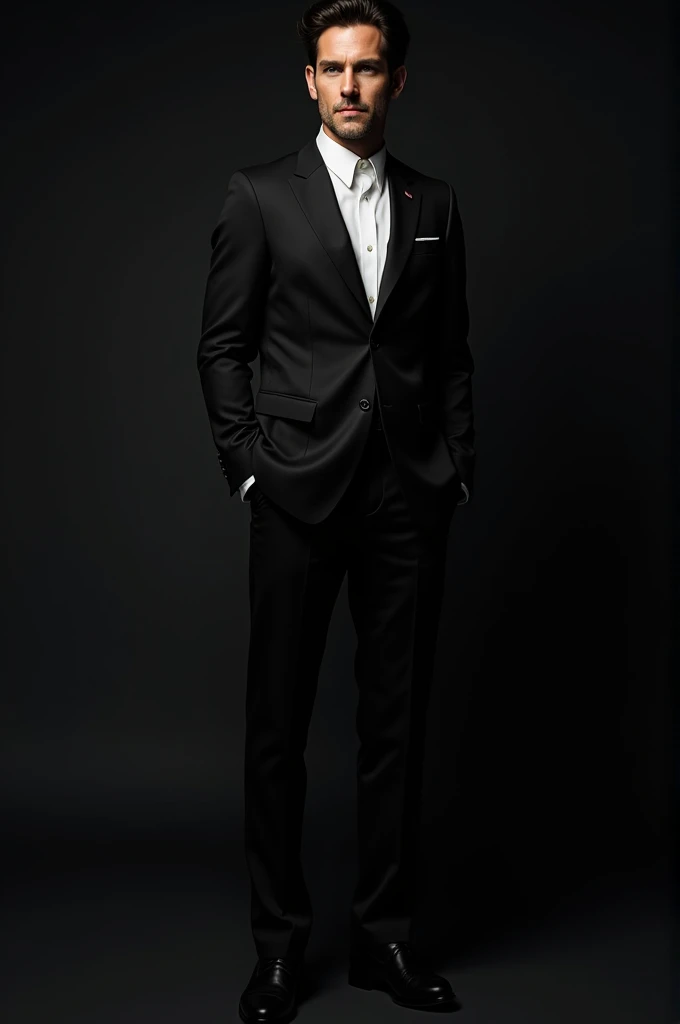 Actor Ben Barnes wearing elegant black clothes.