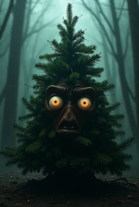 christmas tree with eyes stress