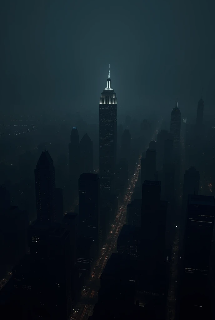 New York without Light seen from the sky