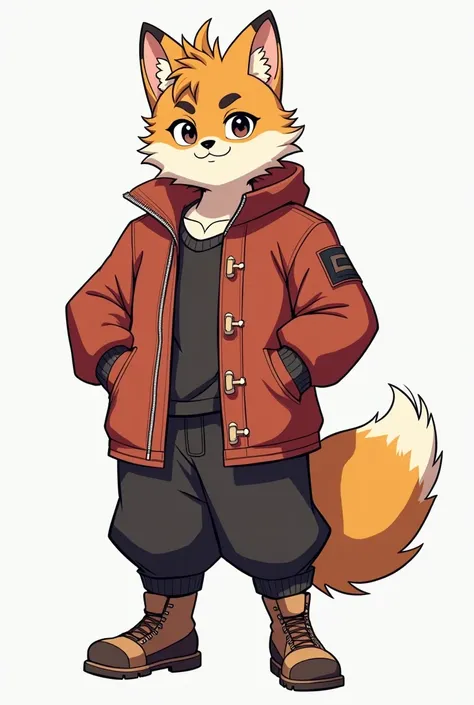 Furry style boy anime half furry half human, with an original and colorful ,  that looks attractive to buy, visually appealing character ,  with different poses and example expressions of the character, Bring accessories ,  full body and adult outfit and h...