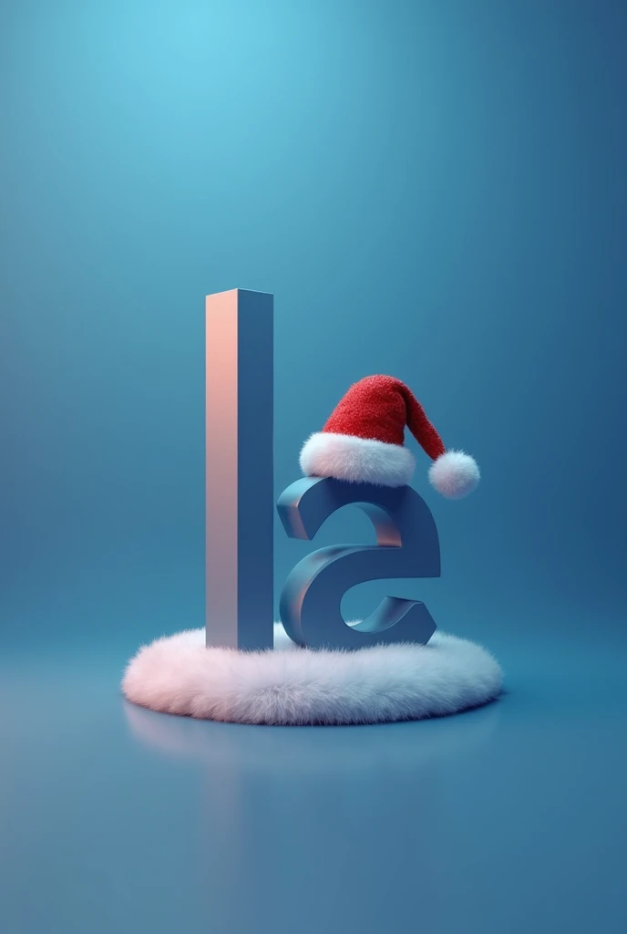 Hi, I need a New Years logo to have the name LiteAnarHy In the letter L, that is, under the letter L, and with the letter A next to the letter L and the letter A has a Christmas hat, the color of the letters is gray gradient from the background is blue and...