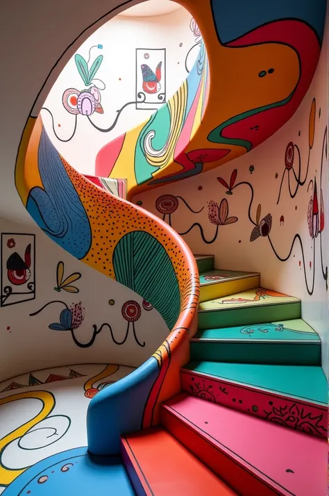 Make an Agatha Ruiz de la Prada style staircase 