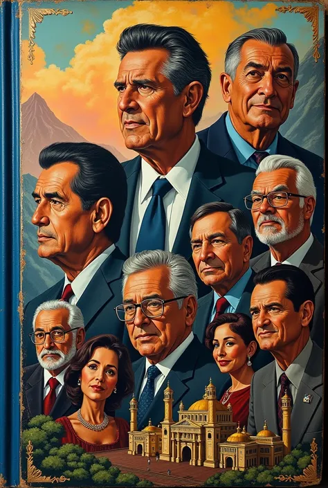 A cover of a book about the presidents of Ecuador 