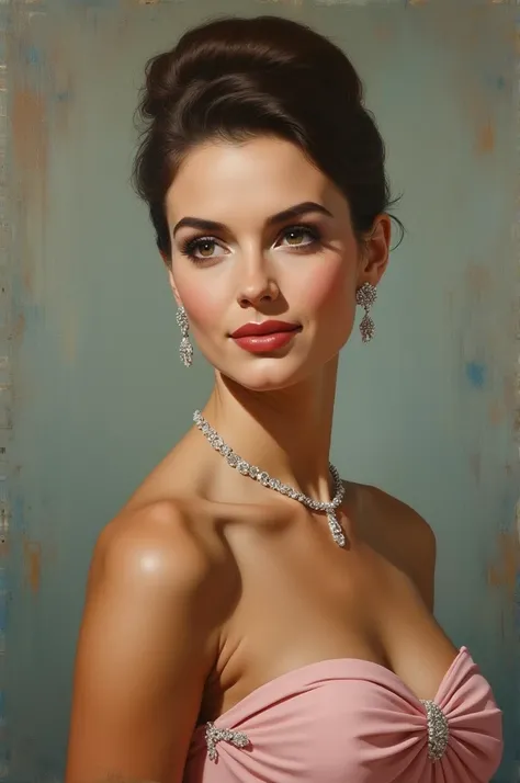 Oil portrait of Miss Universe 1958
