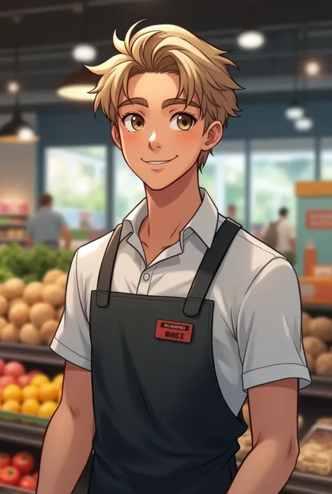  Boys Sketch, light short hair light eyes marked jaw attractive supermarket assistant
