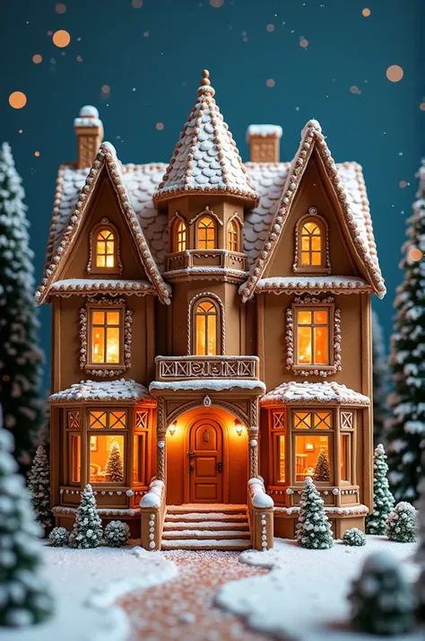 A realistic gingerbread mansion 