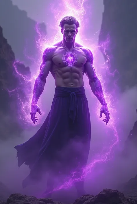 Man with purple aura