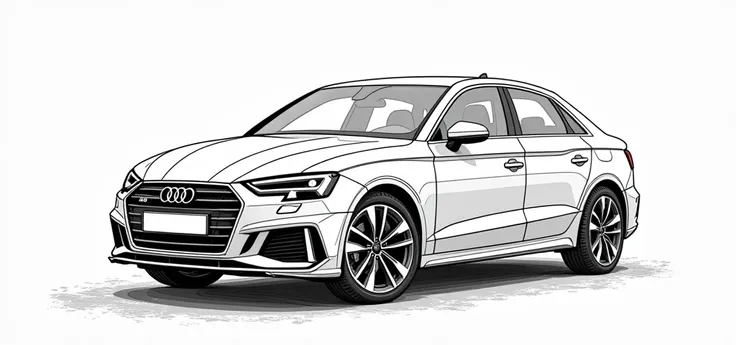 I want an Audi A3 to make the coloring book 