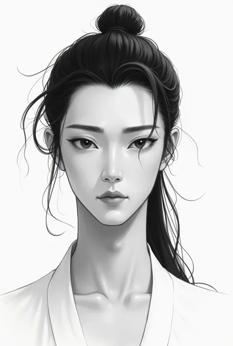 Xiuxian simple black and white male head