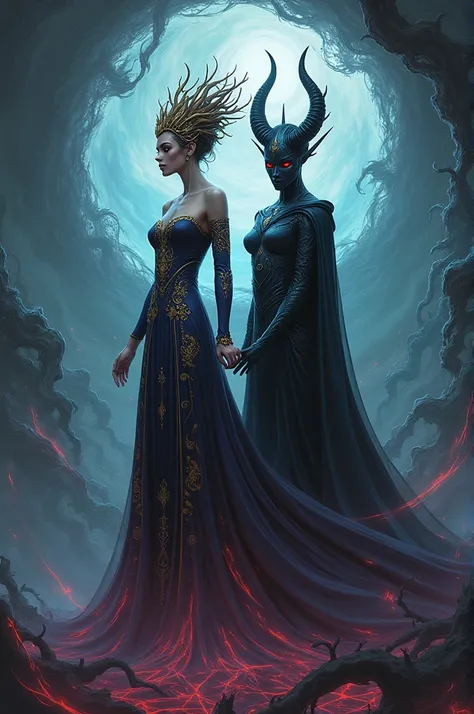 Create a wallpaper
an image that mixes the Arcane Empress with the Arcane Devil