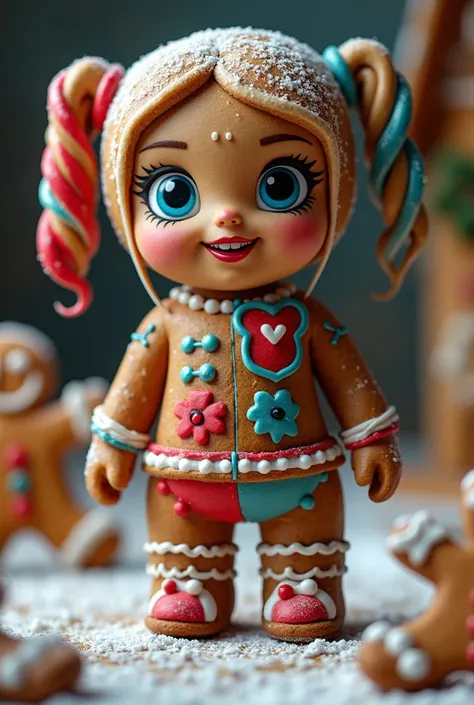 Harley Quinn as a gingerbread cookie