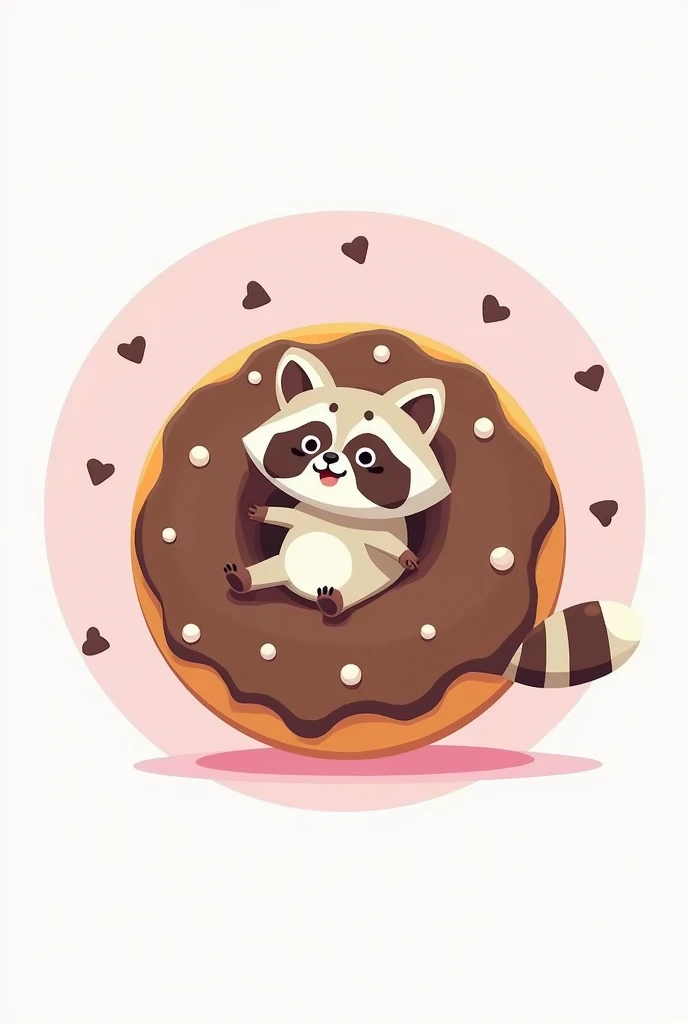 Generate an animated donut in pixelart style using pastel colors with a white background ,That it has chocolate chips  ,That the icing on the donut is striped like those of a raccoon ,The colors of the donut glaze that are coffee gray and a darker brown
Fr...