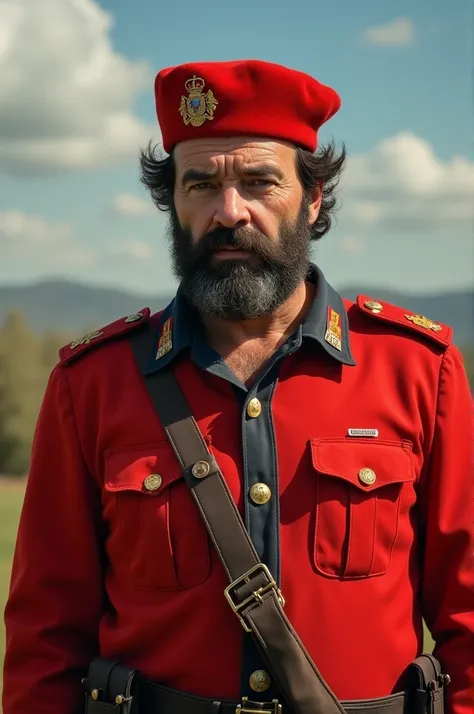 Actor Bud Spencer dressed as a Spanish civil guard 