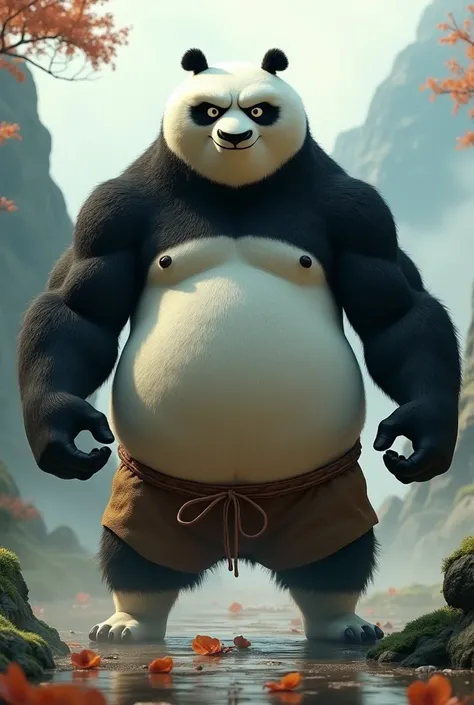 I want a realistic transformation with Po and Tai Lung from the kung fu panda movie and become one person 