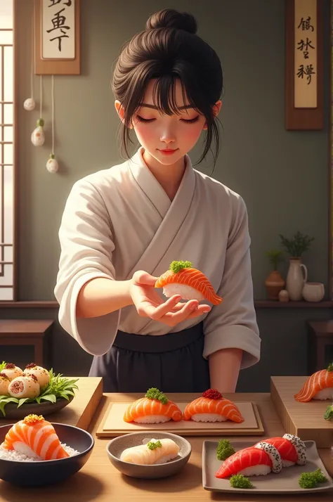 An invitation to eat sushi