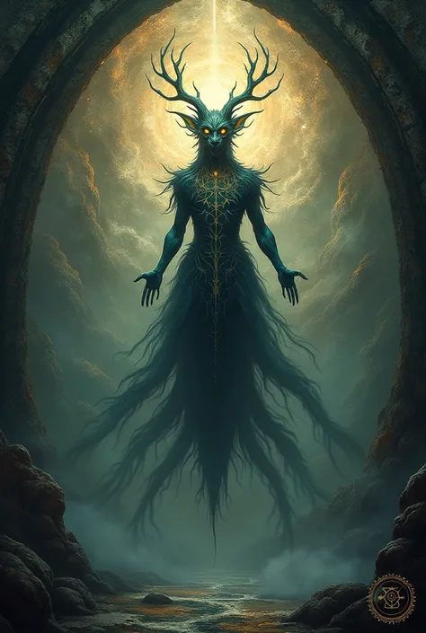 Book cover. Deep lore. Mystic style.  Unique creature. 