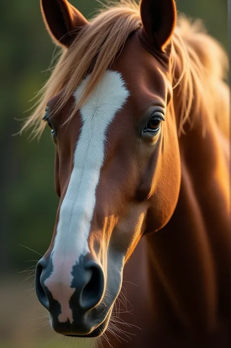 Create a realistic macro photo image of a horse with an erect penis 