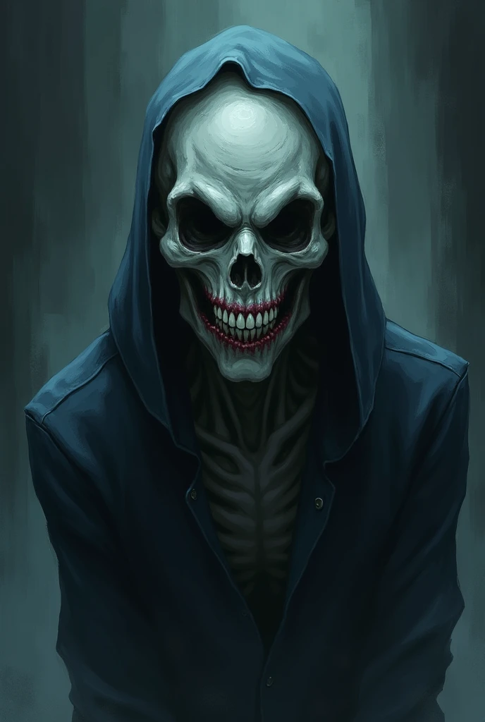 A macabre character from anime , Who is scary and has a creepy smile similar to a Dementor from Harry Potter 