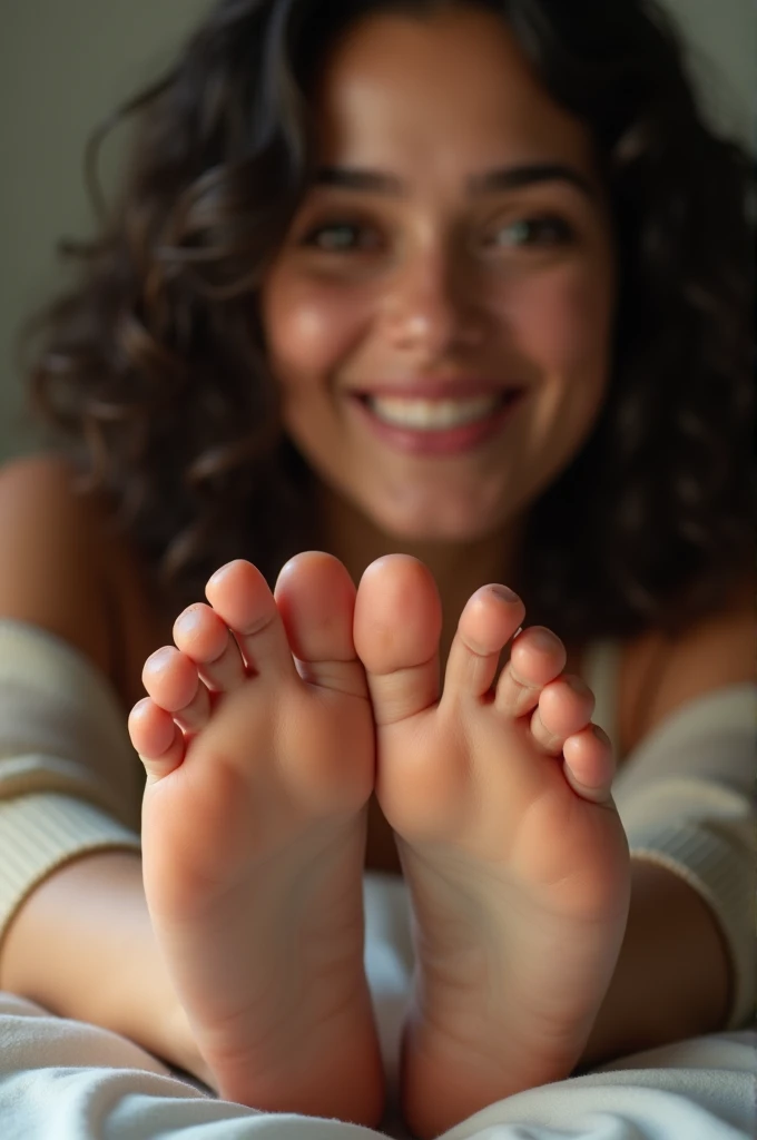 tyla with her feet close to the camera