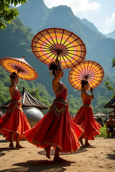 West Sumatran umbrella dance 