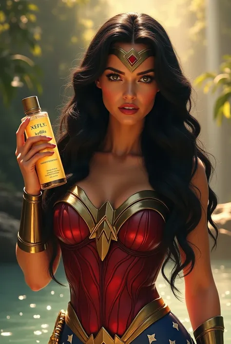 Wonder Woman using Xefliss shampoo