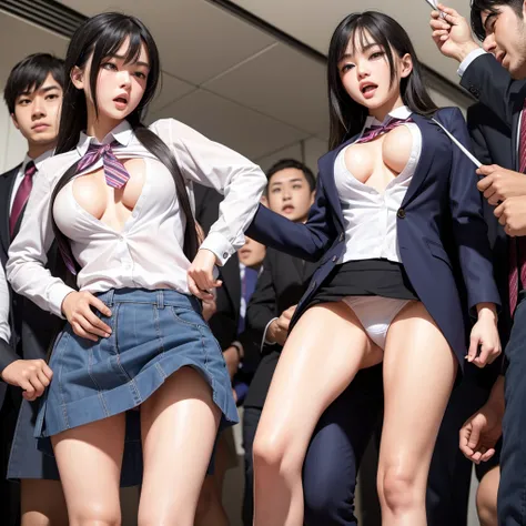 Horny male students hunt for neat and beautiful female students , Female students forced to participate in a undressing game by male students , Female students who were suddenly stripped of their school uniforms by male students in front of viewers and wer...