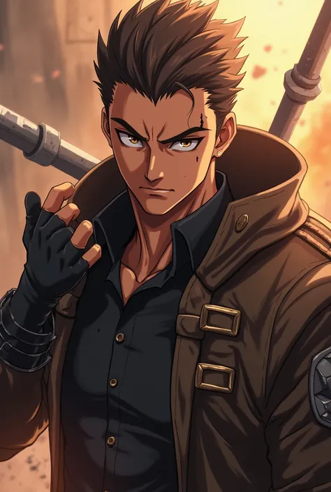    
    (* Role: Leader of the Rifted Claw
    * Traits: A charismatic but ruthless leader with unmatched scavenger instincts) (brown hair and brown eye tan skinned) (human form) (male) (anime) 