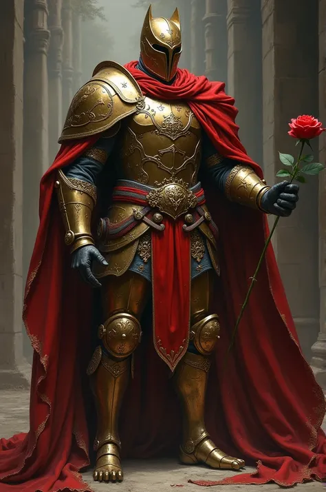 Cataphract with a rose in his hand