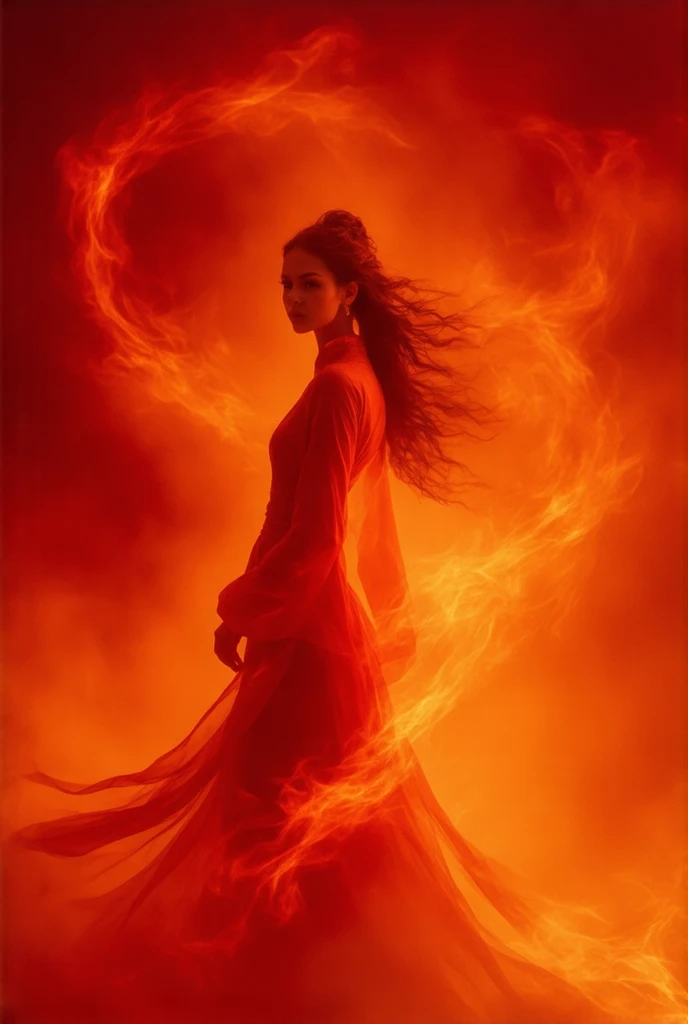 A woman who dominates fire 